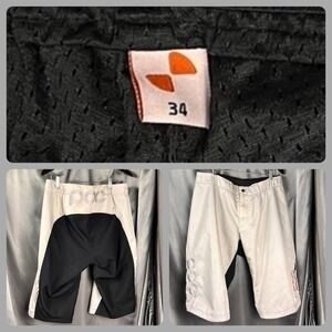 POC Sweden Resistance DH Shorts Black/White Men's 34 Pre-Shaped MTB Downhill